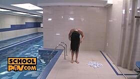 Sexy Student Anna Rose Fucks Swim Coach in POV