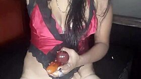 karely relaxes at home with her purple toy