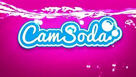 Emily Addison, big tits redhead, masturbates with two huge toys on webcam