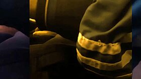 young woman performs oral sex in the car