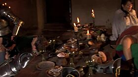 court orgy at the king's dinner with anal and big ass fucking