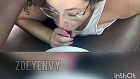 Freckled Slut Takes Monster Cock Cumshot to Face Outdoors