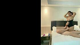 Latina with long hair craves rough fucking in bed by huge Brazilian cock. She loves the pain!