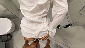 wild slut craves rough bathroom pounding