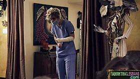 i'm watchin this beautiful babe squirtin in a lesbian foursome with fingering