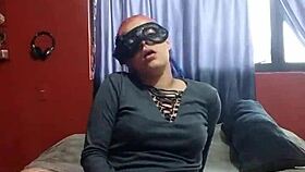 woman relaxing in lingerie at in-laws' home