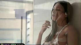 I can't stop fingering myself by the pool in solo debut