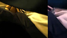 young woman performs oral sex in the car