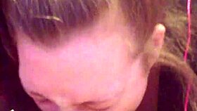 Busty BBW Gives Sloppy Blowjob With Big Tits