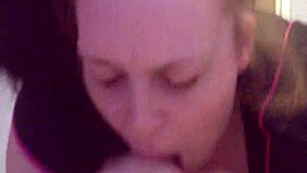 Busty BBW Gives Sloppy Blowjob With Big Tits