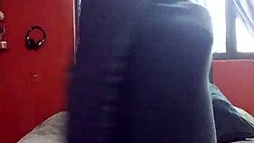 woman relaxing in lingerie at in-laws' home