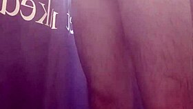 She enjoys a relaxing solo bath in the shower, playing around.