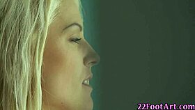 blonde's hot footjob vs oral tease