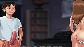 Feeling intense pleasure fucking the french teacher in summertimesaga