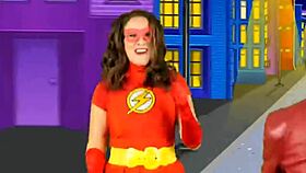 alyssa from bounce patrol in natural tits and clothed scene