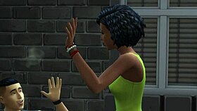 i see ebony barmaid fuck two cops in alley