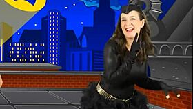 alyssa from bounce patrol in natural tits and clothed scene