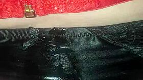 Satin Panties Overflowing with Cum