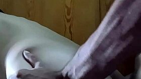 my wife surprises me after the shower with sexy sex and cum all over.