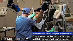 Phoenix Rose receives vibrator orgasms from Doctor Tampa in college physical