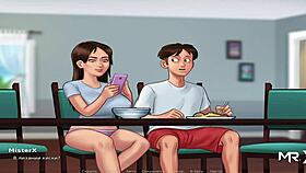 Feeling intense pleasure fucking the french teacher in summertimesaga