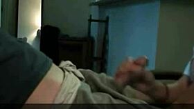 Blonde teen gives boyfriend handjob and blowjob