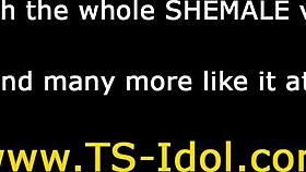 ladyboy prende il culo stretto leccato in una sessione lingerie bollente