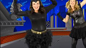 alyssa from bounce patrol in natural tits and clothed scene