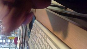 watch me wank my dick in the internet cafe