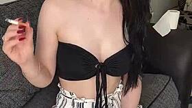 Smoking In The Morning With Pretty Teen And Old Pornstar