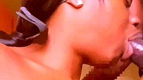 Stepsister sucks huge black cock!