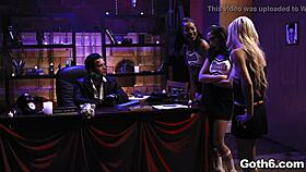 crazy goth teens kenzie reeves, kira noir, and jane wilde go wild over a giant dick in hardcore foursome 😈