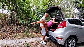 Take Me Back To School And Throw Me In The Trunk Of The Car For A Public Blowjob