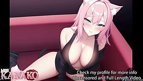hey, i'm getting so shy doing this first-time catgirl bj asmr with big tits and ass sucking.