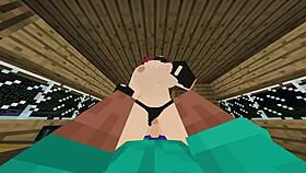 Ellie rides in cowgirl POV with her MILF charm