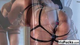 mia lelani plays with candles and squirms