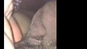 Ebony babe's white pussy creams from black cock in homemade interracial orgasm