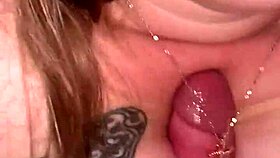 Big titty fuck and sloppy deepthroat session