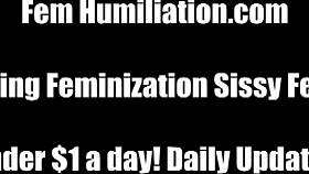 submissive tries on lingerie for humiliation