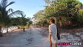 Crafting an epic blowjob on the beach today