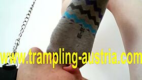 Mistress Tramples Bound Slave In Vacuum Bed