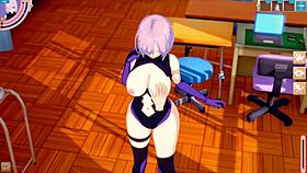 【エロゲーコイカツ！】fgo フェイト マシュ・キリエライトにおっぱい揉みまくりh！3dcg巨乳アニメ動画 fgo フェイト 【ヘンタイゲーム ふぇいと 】