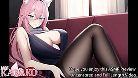 hey, i'm getting so shy doing this first-time catgirl bj asmr with big tits and ass sucking.
