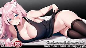 hey, i'm getting so shy doing this first-time catgirl bj asmr with big tits and ass sucking.