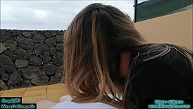 Risky Public Blowjob With Neighbors Around