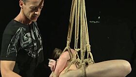 busty slave tied up and whipped by dom
