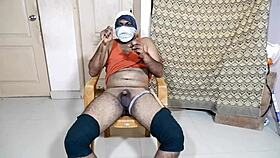 Enjoying nighttime activities with my drum and cock