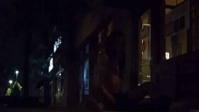 lvory white strips public on the strip with clothes ripped off