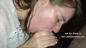 White girl sucks black cock