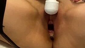 Lulu masturbates her vagina with stick